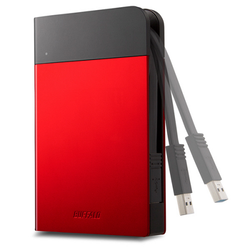 ICｶｰﾄﾞ対応MILｽﾍﾟｯｸ耐衝撃ﾎﾞﾃﾞｨｰ防滴･防塵ﾎﾟｰﾀﾌﾞﾙHDD 1TB ﾚｯﾄﾞ 1台