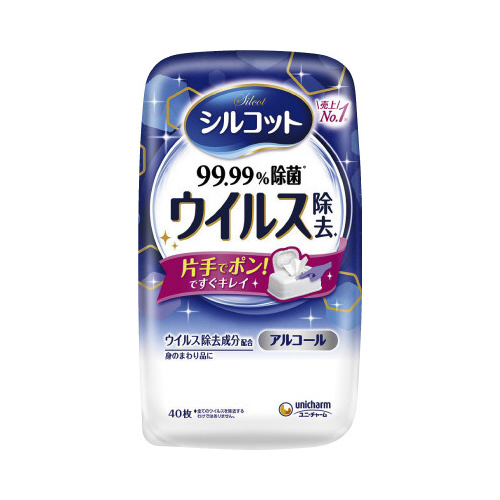 シルコットウイルス除去ウェット本体　４０枚画像