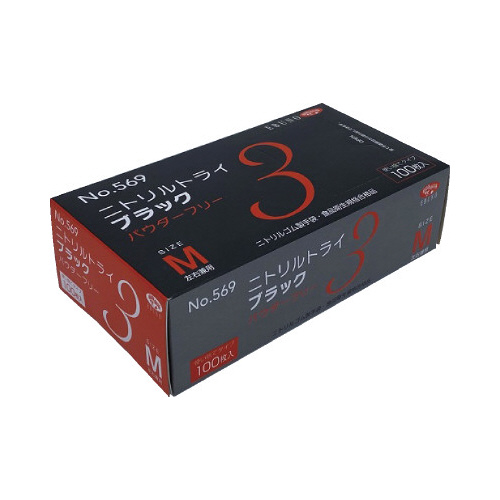 ニトリルトライ３　ブラック　ＰＦ　Ｍ画像