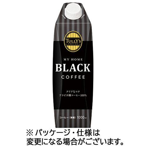 ﾀﾘｰｽﾞｺｰﾋｰ ﾏｲﾎｰﾑ ﾌﾞﾗｯｸｺｰﾋｰ 1L 紙ﾊﾟｯｸ(口栓付) 1ｹｰｽ(6本)