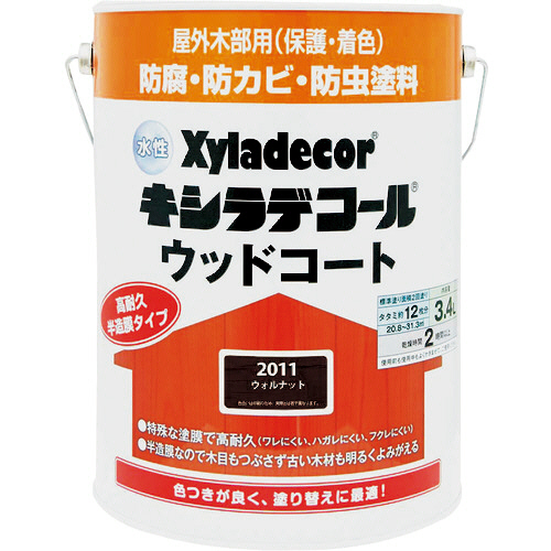 KANSAI　水性XDウッドコートS　ウォルナット3.4L　1缶画像