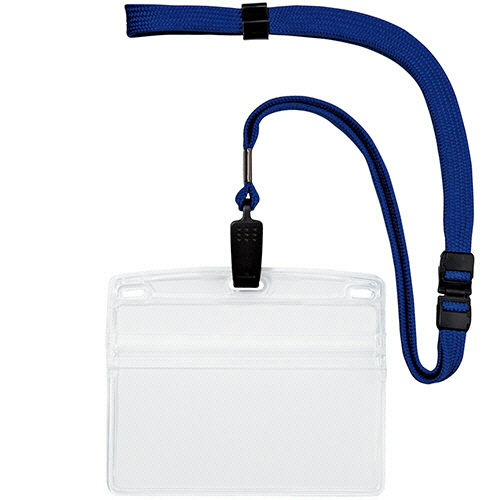 吊り下げ名札(ｸﾘｯﾌﾟ式) ｿﾌﾄﾀｲﾌﾟ ﾖｺ特大ｻｲｽﾞ 青 1個画像