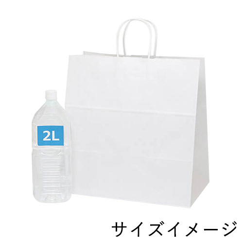 詰め合わせなどの箱入り商品にピッタリ！マチ幅が広い白無地の手提げ紙袋