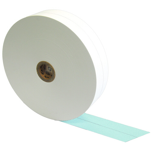 券売機用ﾛｰﾙ紙ﾐｼﾝ目比率｢5:5｣ 57.5mm×300m 芯内径35mm ﾌﾞﾙｰ 1箱(5巻)画像