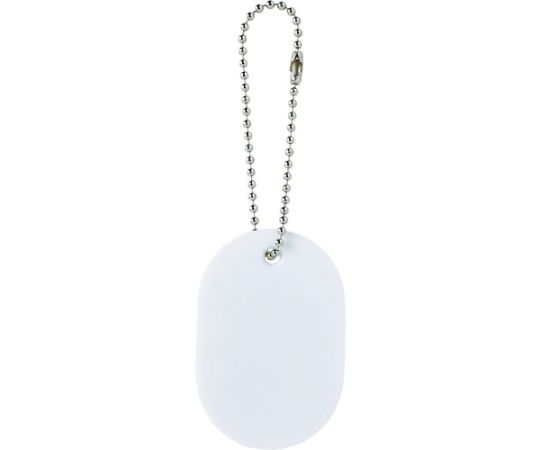 小判札　大　白　無地　ボールチェーン付画像