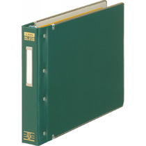 ﾊﾞｲﾝﾀﾞｰ(MP式) A4ﾖｺ 20穴 200枚収容 ﾋﾞﾆｰﾙｸﾛｽ貼り 緑 1冊