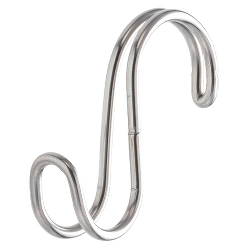 W用途ﾌｯｸ 60×17×52mm ｼﾙﾊﾞｰ 1個画像