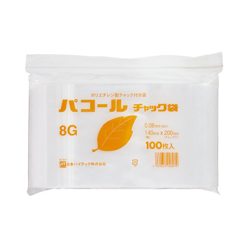 パコールチャック袋　Ｂ６　１００枚入画像