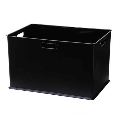 収納ボックス 収納ケース ナチュラ インボックス L プラスチック ブラック画像