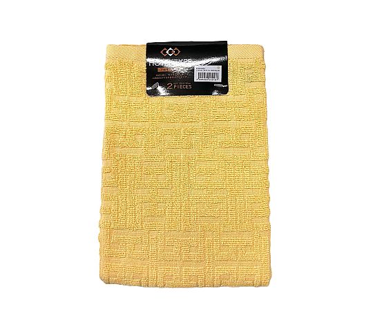 フェイスタオル2P バラエティカラー5 YELLOW 34×80cm 1セット（2枚×10袋入）画像
