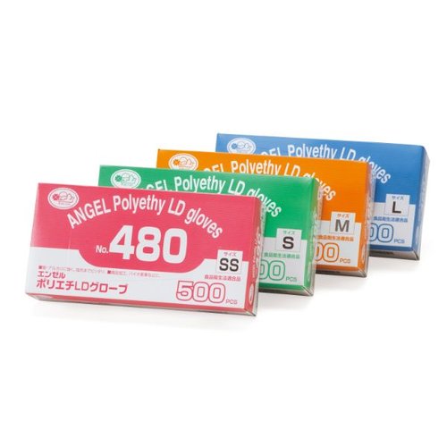 ポリ手袋 No.480 ポリエチLDグローブ クリア L サンフラワー