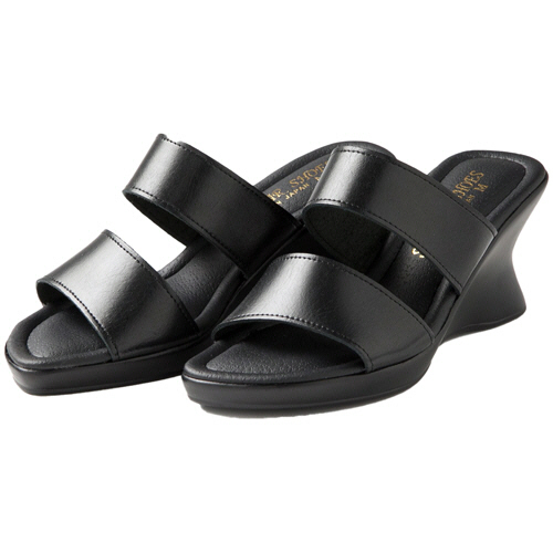 厚底ｳｴｯｼﾞ2ﾍﾞﾙﾄﾐｭｰﾙ ﾌﾞﾗｯｸ 22.0-22.5cm 1足画像