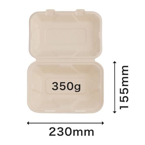 弁当容器 BBランチ 220-150(5枚入) パックスタイル 透明なプラスチック素材で、蓋が付いた状態のパッケージが整然と並んでいる様子