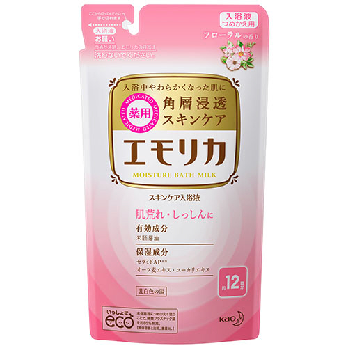 ｴﾓﾘｶ 薬用ｽｷﾝｹｱ入浴液 ﾌﾛｰﾗﾙの香り つめかえ用 360ml 1個画像