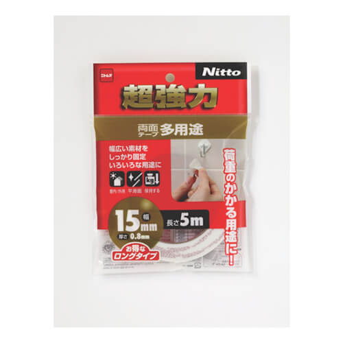 ニトムズ 超強力両面テープ多用途 15mm×5m T4542画像