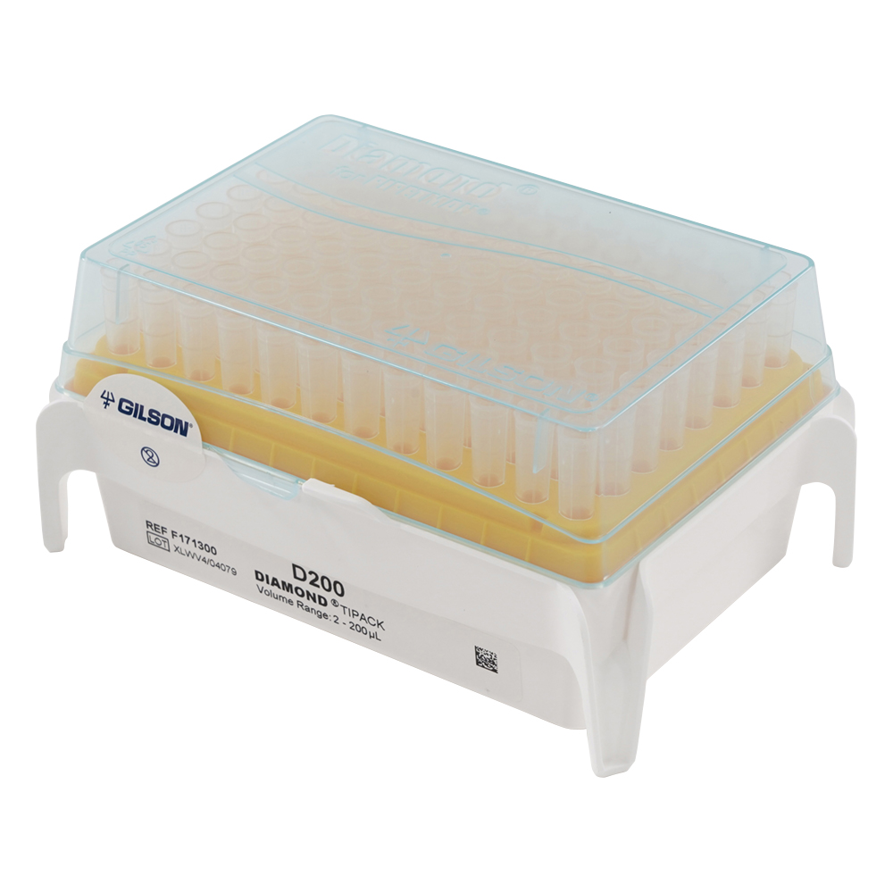 ダイアモンドチップ　D200T　Tipack　未滅菌　2～200μL　96本×10箱入画像