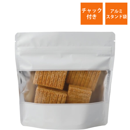 アルミスタンドチャック袋 M 窓付 マット白画像