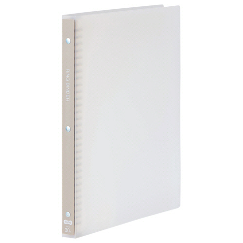 30穴ﾊﾞｲﾝﾀﾞｰ(透明PP表紙) A4ﾀﾃ 70枚収容 背幅24mm 透明 1ｾｯﾄ(10冊)画像