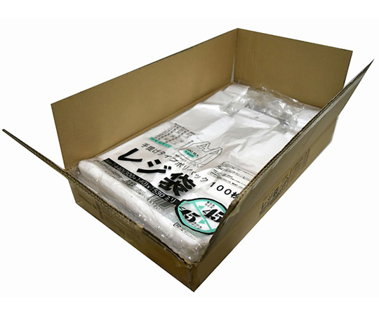 ケース売：レジ袋半透明 　東45西45号　300（440）×530（100枚×10冊）画像