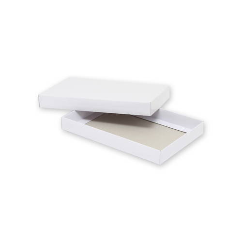 2枚組のハンカチやタオルの梱包・包装に最適なギフトボックス（白）