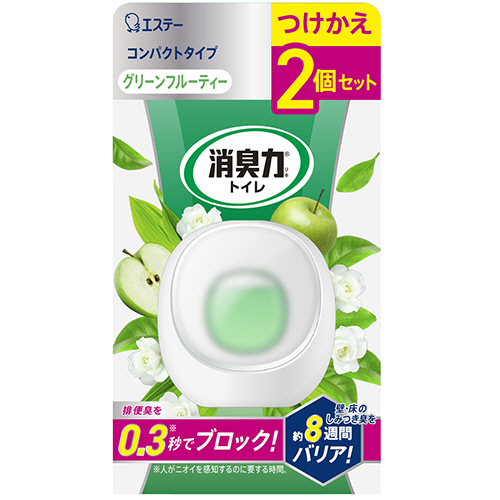 ﾄｲﾚの消臭力 ｺﾝﾊﾟｸﾄ ｸﾞﾘｰﾝﾌﾙｰﾃｨ 付替用 1ﾊﾟｯｸ(2個)画像