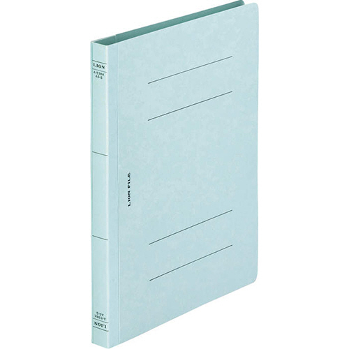 ﾌﾗｯﾄﾌｧｲﾙ(環境) 樹脂押え具 A5ﾀﾃ 150枚収容 背幅18mm 水 1冊画像