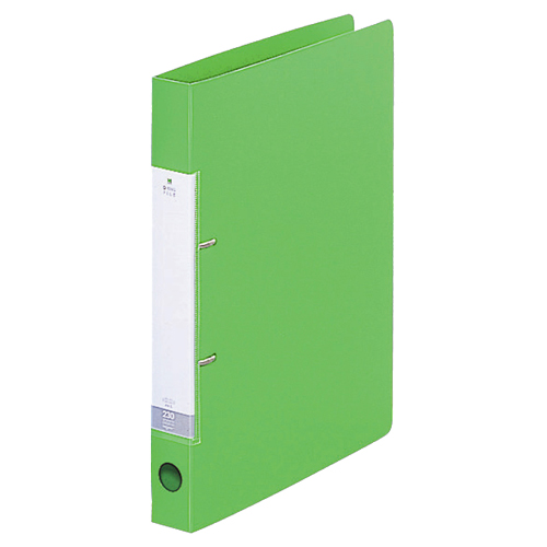 ﾘｸｴｽﾄ D型ﾘﾝｸﾞﾌｧｲﾙ A4ﾀﾃ 2穴 230枚収容 23mmとじ 背幅34mm 黄緑 1冊画像