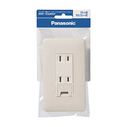 ﾌﾙｶﾗｰ埋込ｱｰｽﾀｰﾐﾅﾙ付ﾀﾞﾌﾞﾙｺﾝｾﾝﾄ 1個画像