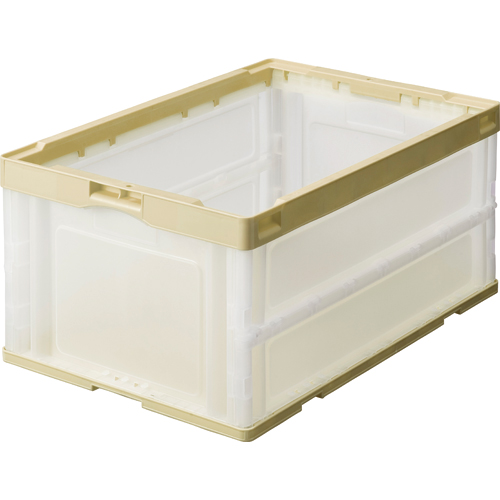 折りたたみｺﾝﾃﾅ 75L ｱｲﾎﾞﾘｰ/透明 1台