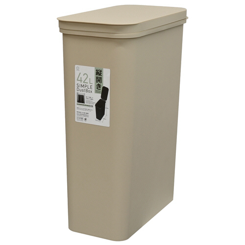 ｼﾝﾌﾟﾙﾀﾞｽﾄﾎﾞｯｸｽ 縦開き 42L ﾍﾞｰｼﾞｭ 1個画像