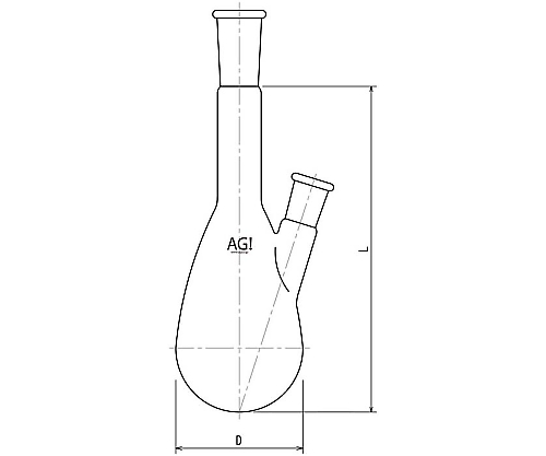 枝付ケルダールフラスコ　500mL　24/40・15/25画像