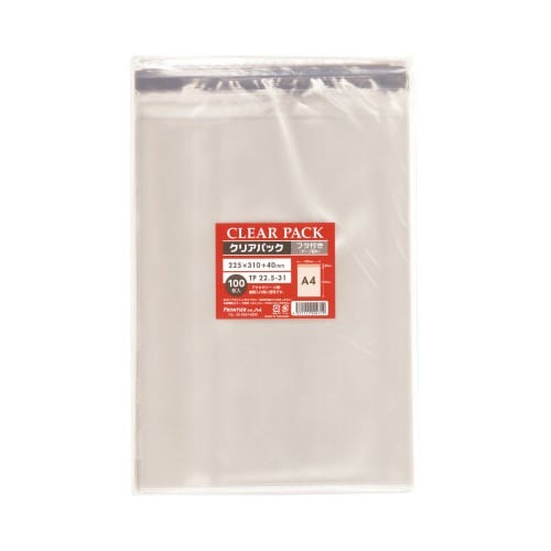 ＯＰＰ袋テープ付アルミ剥離Ａ４用　１００枚×１０画像