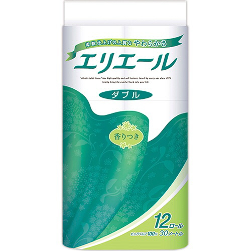エリエール　トイレットティシュー　ダブル　芯あり　香りつき　30m　1セット(72ロール:12ロール×6パック)画像