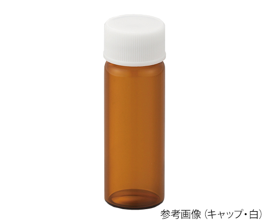 ねじ口瓶（茶）+PPキャップ（白）+フッ素PTFE/ニトリルパッキン　組合せセット　100組入　S-1画像