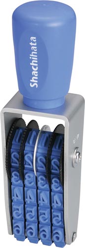 エルゴグリップ　回転ゴム印　欧文４連２号　ゴシック画像