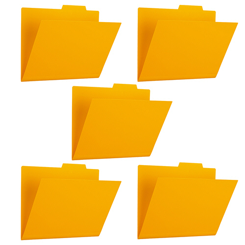 PP個別ﾌｫﾙﾀﾞｰ+ A4 ｲｴﾛｰ 1ﾊﾟｯｸ(5冊)画像