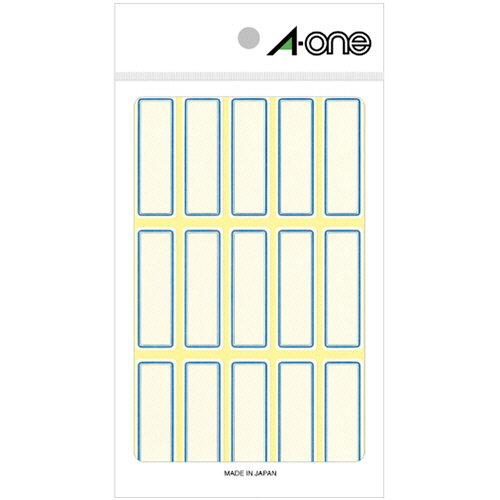 ｾﾙﾌﾗﾍﾞﾙ[手書き用] 15×45mm 青枠(\なし) 1ﾊﾟｯｸ(270片:15片×18ｼｰﾄ)画像