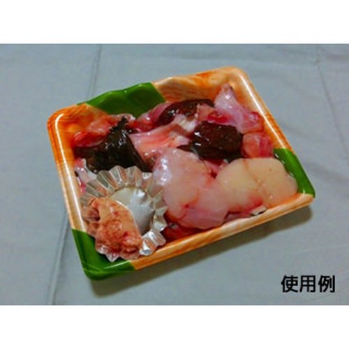 刺身容器 みやま 20-16 木理BR 中央化学 木目調のパッケージが正面から撮影された状態