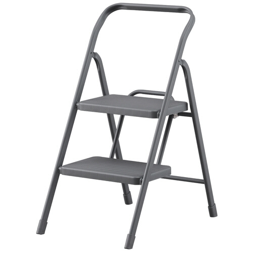 折りたたみｽﾃｯﾌﾟ 2段 ﾀﾞｰｸｸﾞﾚｰ 1台画像