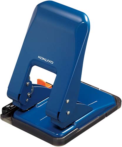 ２穴パンチ　ラクアケ　５２枚穿孔　ブルー３個画像