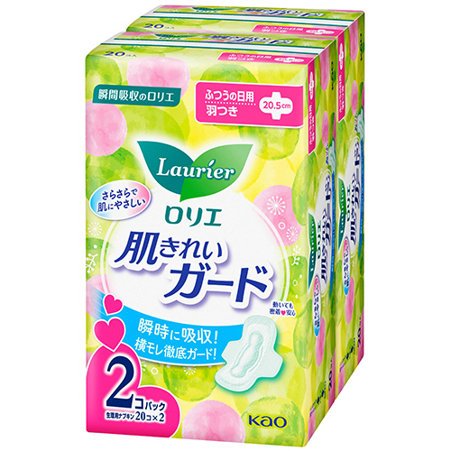 ﾛﾘｴ 肌きれいｶﾞｰﾄﾞ 昼用 羽つき 1ｾｯﾄ(40個:20個×2ﾊﾟｯｸ)