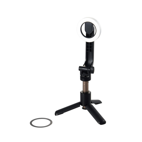 三脚　スマホスタンド　マグネット　卓上　ブラック