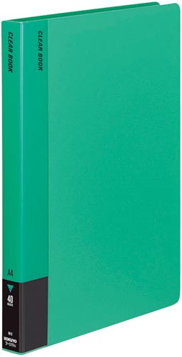 クリヤーブック固定式　Ａ４縦　４０Ｐ　緑　４冊画像