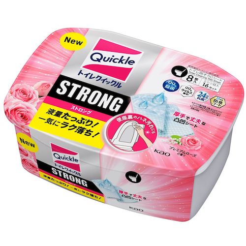 Kao トイレクイックル ストロング プレミアムローズの香り 容器入 8枚画像