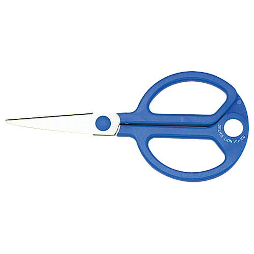 ｽﾃﾝﾚｽはさみ 刃渡り93mm 青 1本画像