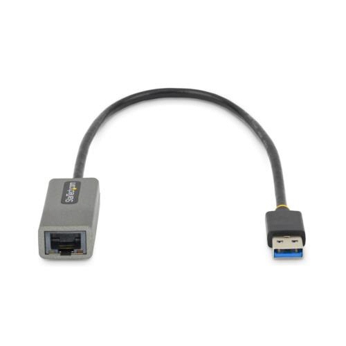 USB3.0-ギガビットイーサネット有線LAN　変換アダプタ　10・100・1000Mbps　1個 商品が真上から撮影されており、接続ポートやデザインの細部が確認できる状態