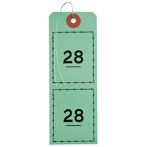 連番荷札 単色 (1-100) 緑 1ﾊﾟｯｸ画像