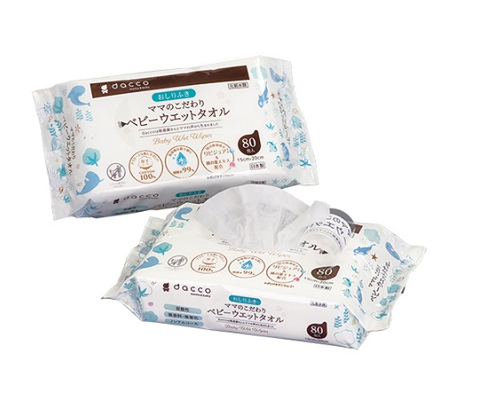 ウエットタオル[ママのこだわりベビーウェットタオル] 200×150mm 80枚入