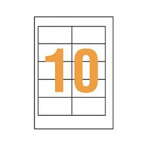 LPﾀｯｸﾗﾍﾞﾙ A4判 47×90mm(10片入) 1箱(100ｼｰﾄ)画像