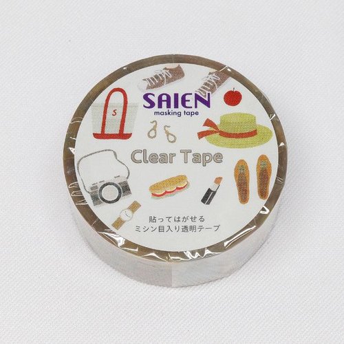 ラッピング用品 マスキングテープ SAIEN おでかけ 15mm×3m カミイソ産商 [ケース販売]画像